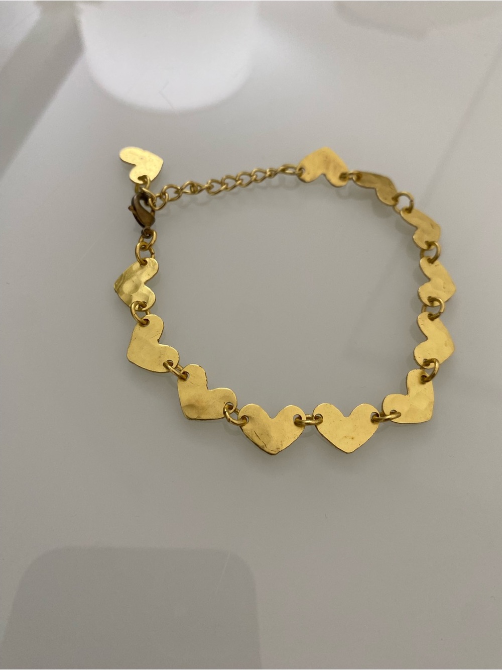Gold Heart Link Bracelet - Women Jewelry